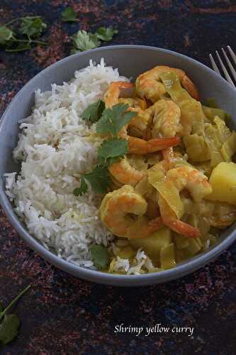 Curry jaune aux crevettes