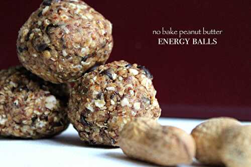 Energy balls vegan au beurre de cacahuètes (sans cuisson)