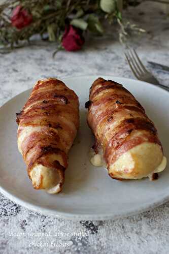 Filets de poulet lardés farcis au fromage