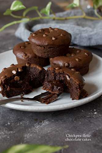 Fondant au chocolat à la farine de pois chiche