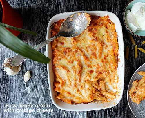 Gratin de penne crémeux à la faisselle