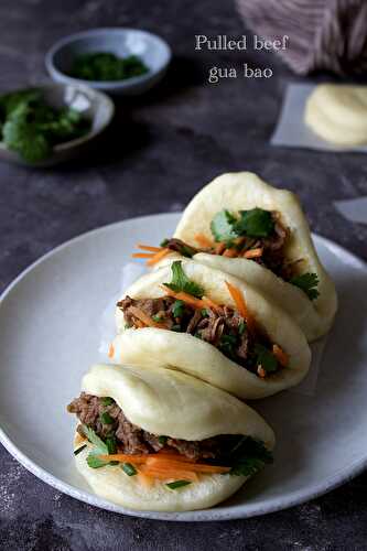 Gua bao au boeuf effiloché