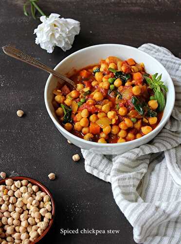 Mijoté de pois chiche et légumes (vegan)