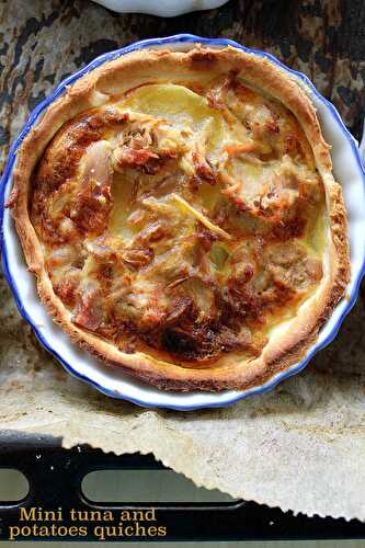 Mini quiches au thon et aux pommes de terre