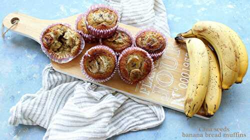 Muffins de banana bread aux graines de chia