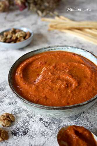 Muhammara, dip aux poivrons rouges et noix