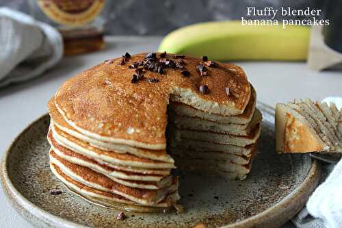 Pancakes moelleux à la banane (au blender)