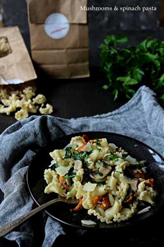 Pâtes aux champignons et épinards (avec Vapiano)