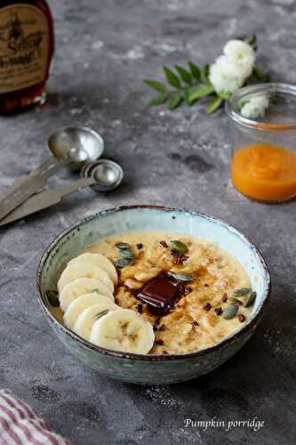 Porridge à la courge et au sirop d'érable