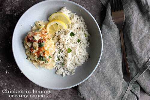 Poulet à la sauce crémeuse citronnée