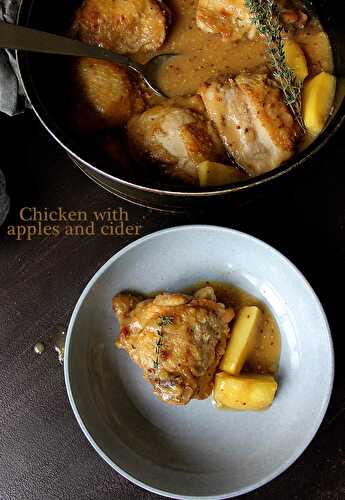 Poulet au cidre et aux pommes