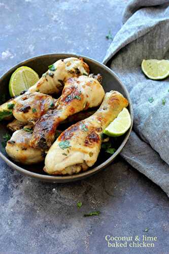 Poulet aux citron vert et lait de coco