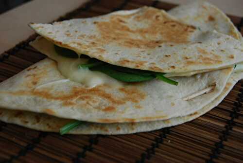 Quesadillas aux épinards