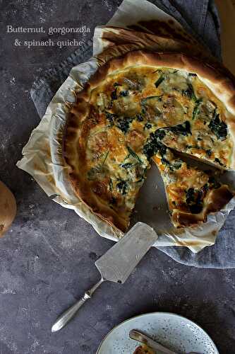 Quiche à la butternut, épinards et gorgonzola