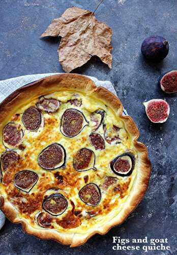 Quiche d'automne aux figues fraîches et chèvre frais