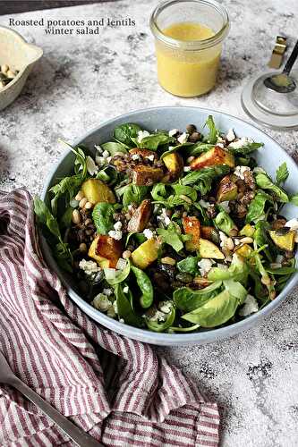Salade complète aux pommes de terre et lentilles
