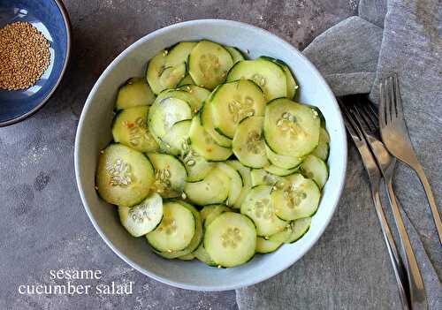 Salade de concombre au sésame