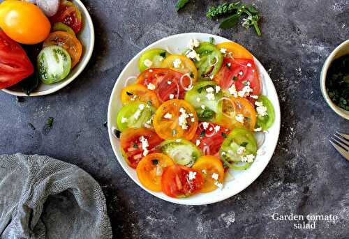 Salade de tomates colorées