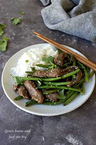 Sauté de boeuf aux haricots verts et sésame