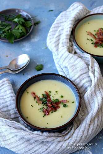 Soupe crémeuse de pommes de terre aux lardons