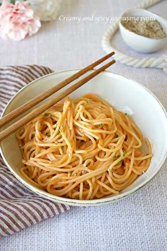 Spaghetti crémeux au gochujang