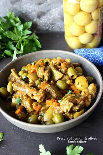 Tajine d'agneau aux citrons confits et olives