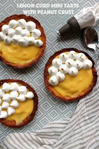 Tartelettes au citron meringuées et pâte sablée à la cacahuète