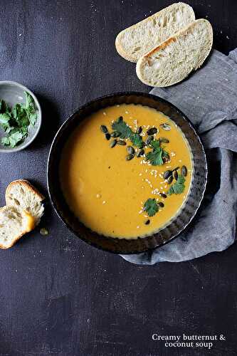 Velouté de butternut rôtie au lait de coco