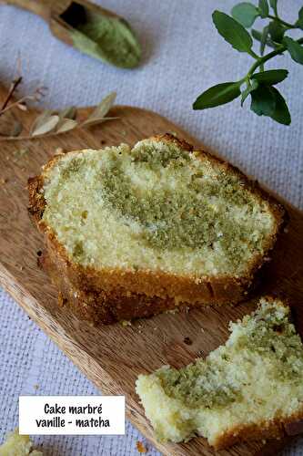 Cake marbré au matcha