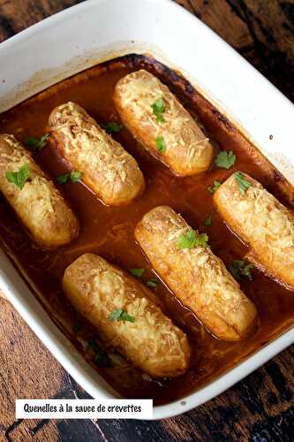 Quenelles à la sauce de crevettes