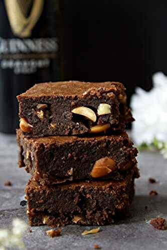 Brownies fondant à la Guinness et aux cacahuètes