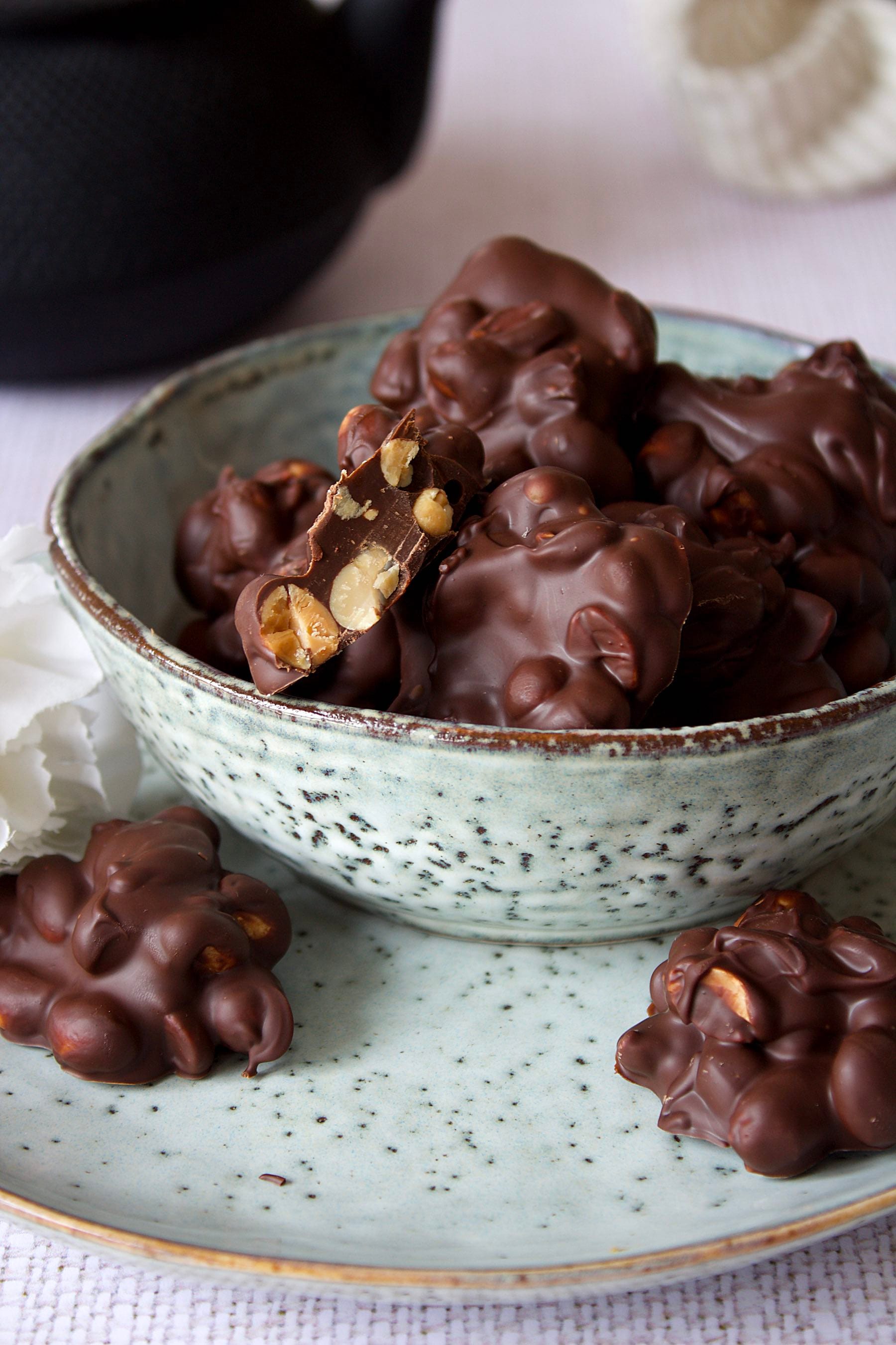 Rochers au chocolat et à la cacahuète (2 ingrédients)