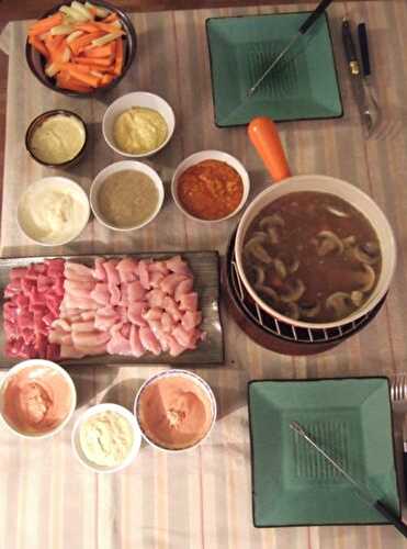 Fondue de volaille au bouillon de légume maison - Trucs et recettes d'Alexa ou comment cuisiner sans sel