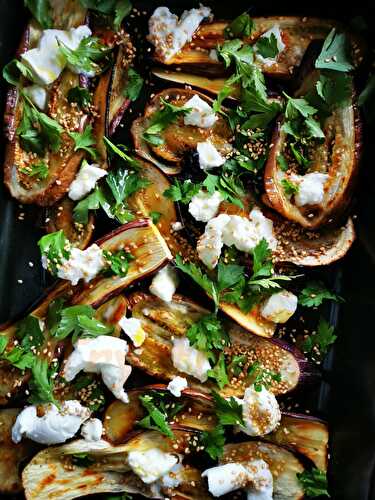 Aubergines rôties et mozzarella - Try this !