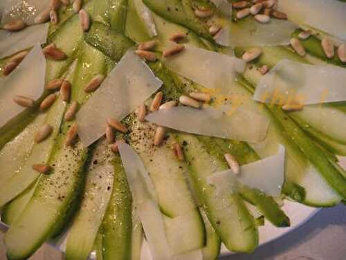 Carpaccio de courgettes, parmesan et pignons - Try this !