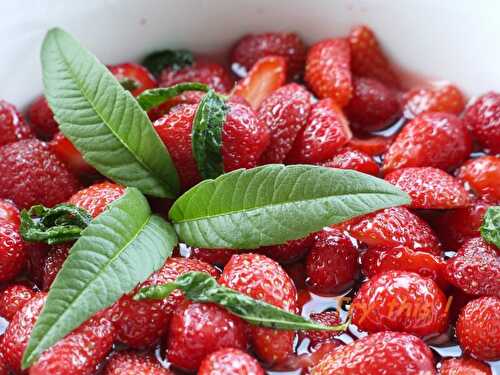 Fraises en infusion de verveine citronnelle - Try this !