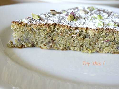 Gâteau à la pistache et au pralin sans farine - Try this !