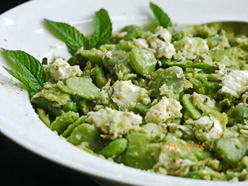 Salade de fèves au brebis et à la menthe - Try this !