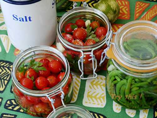 Tomates cerises en bocal - Try this !