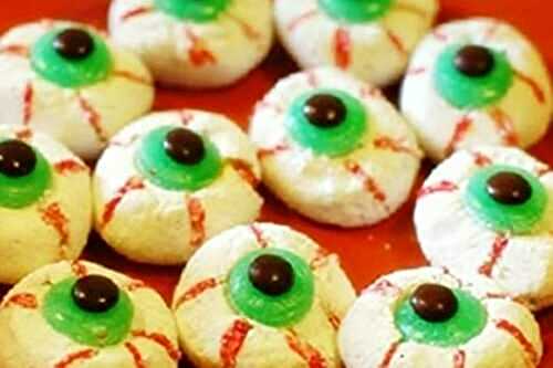 Bonbon yeux en marshmallows pour Halloween