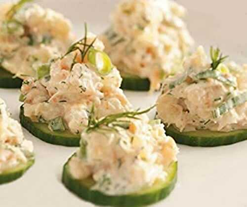 Bouchees au Crabe Mayonnaise et Concombre