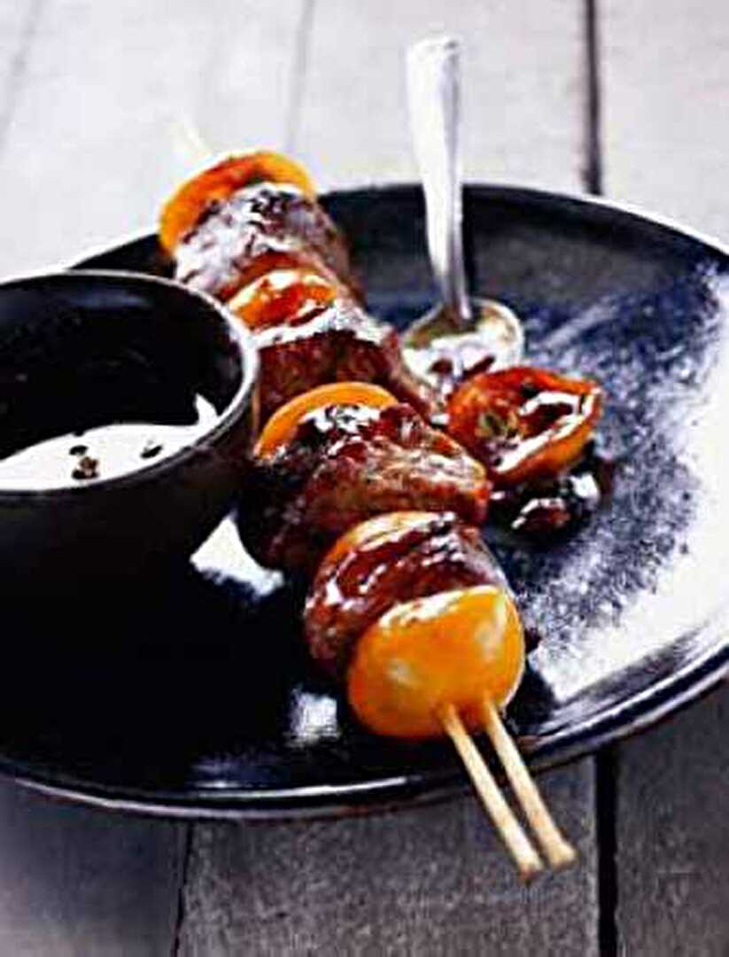 Brochettes de canard sauce aigre douce aux fruits de la passion