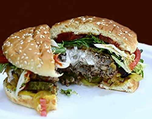 Burgers de bœuf au fromage bleu chèvre