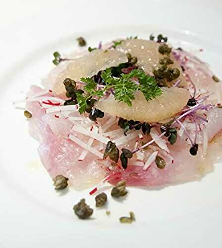 Carpaccio de dorade aux pamplemousses