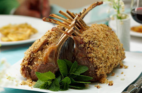 Carre d' Agneau Panee au Speculoos