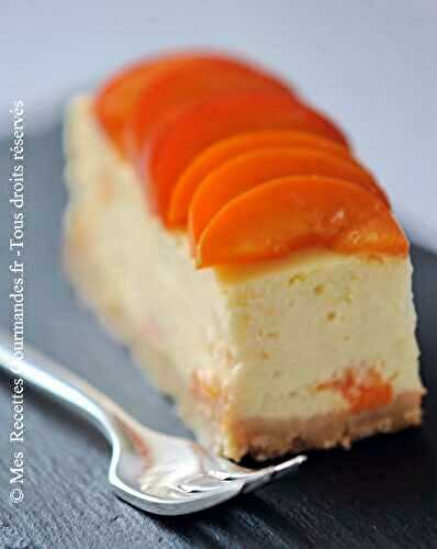 Cheescake au chocolat blanc et abricots