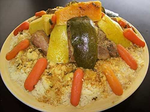 Couscous algérien aux légumes et viande