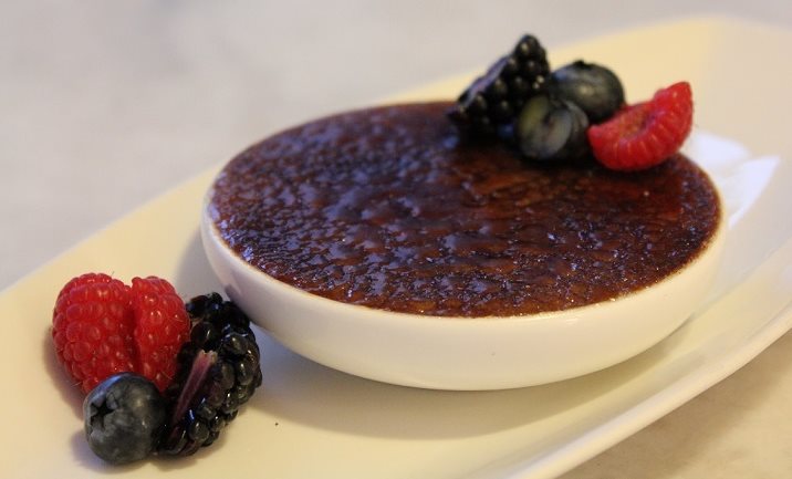 Crème brûlée aux fruits rouges