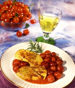 Escalopes de foie gras aux cerises