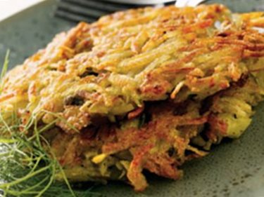 Galettes de légumes au saumon fumé